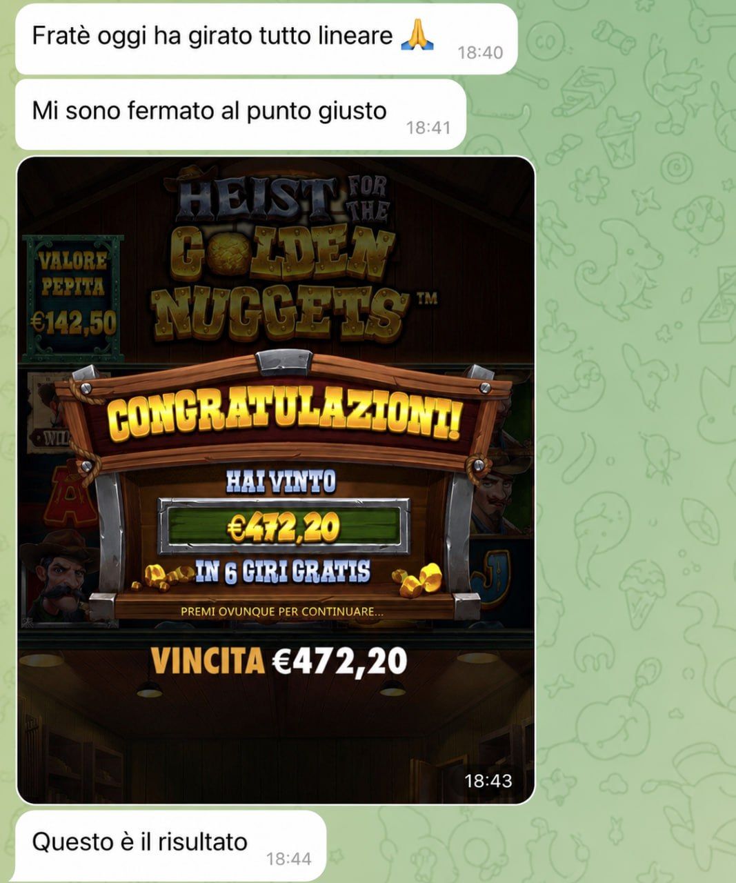 Feedback Vincita 6